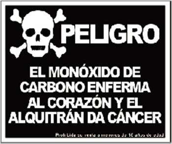 Peru 2008 Constituents - skull, carbon monoxide, tar